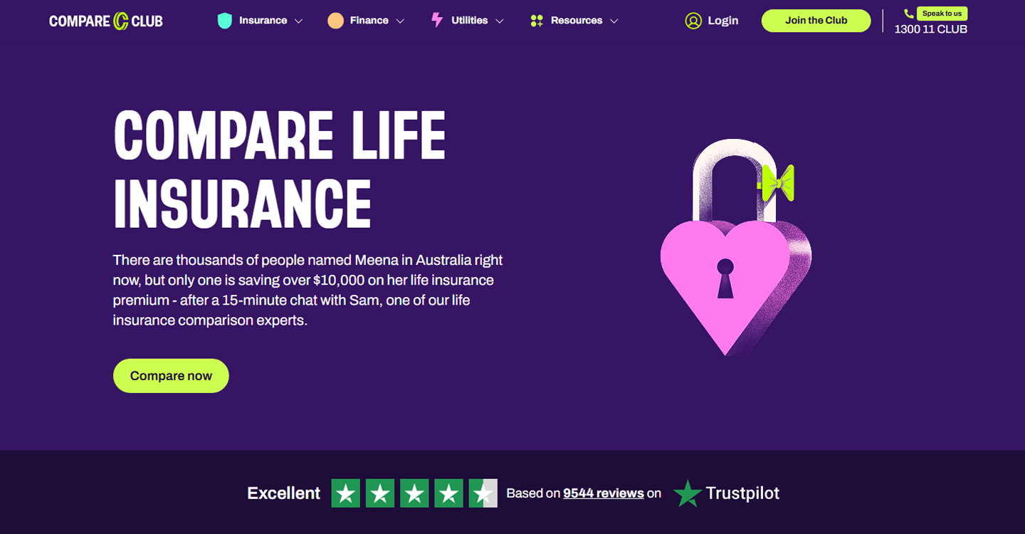 Life Insurance landing page - after rebrand