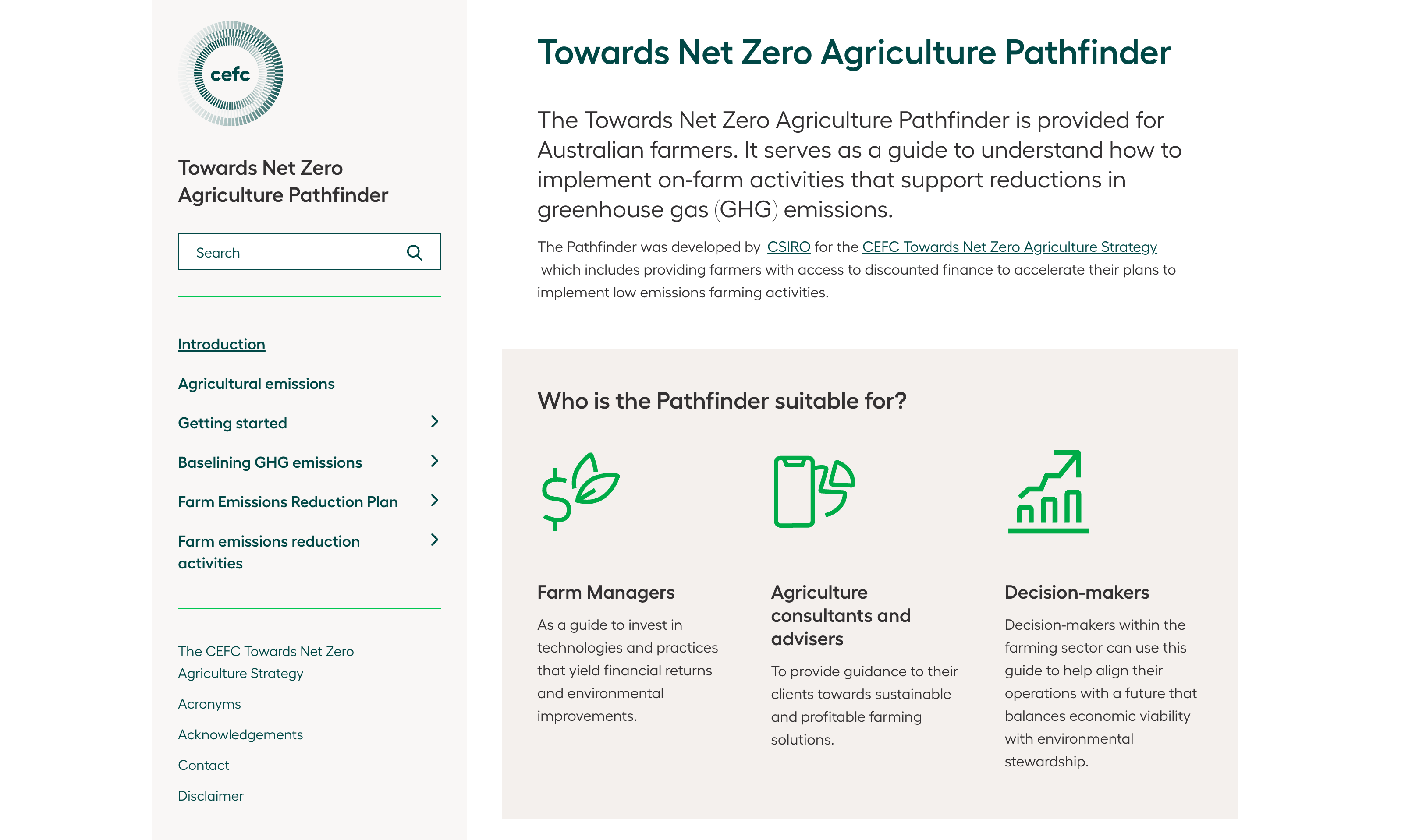 Designing CEFC's Net Zero Agriculture Initiative